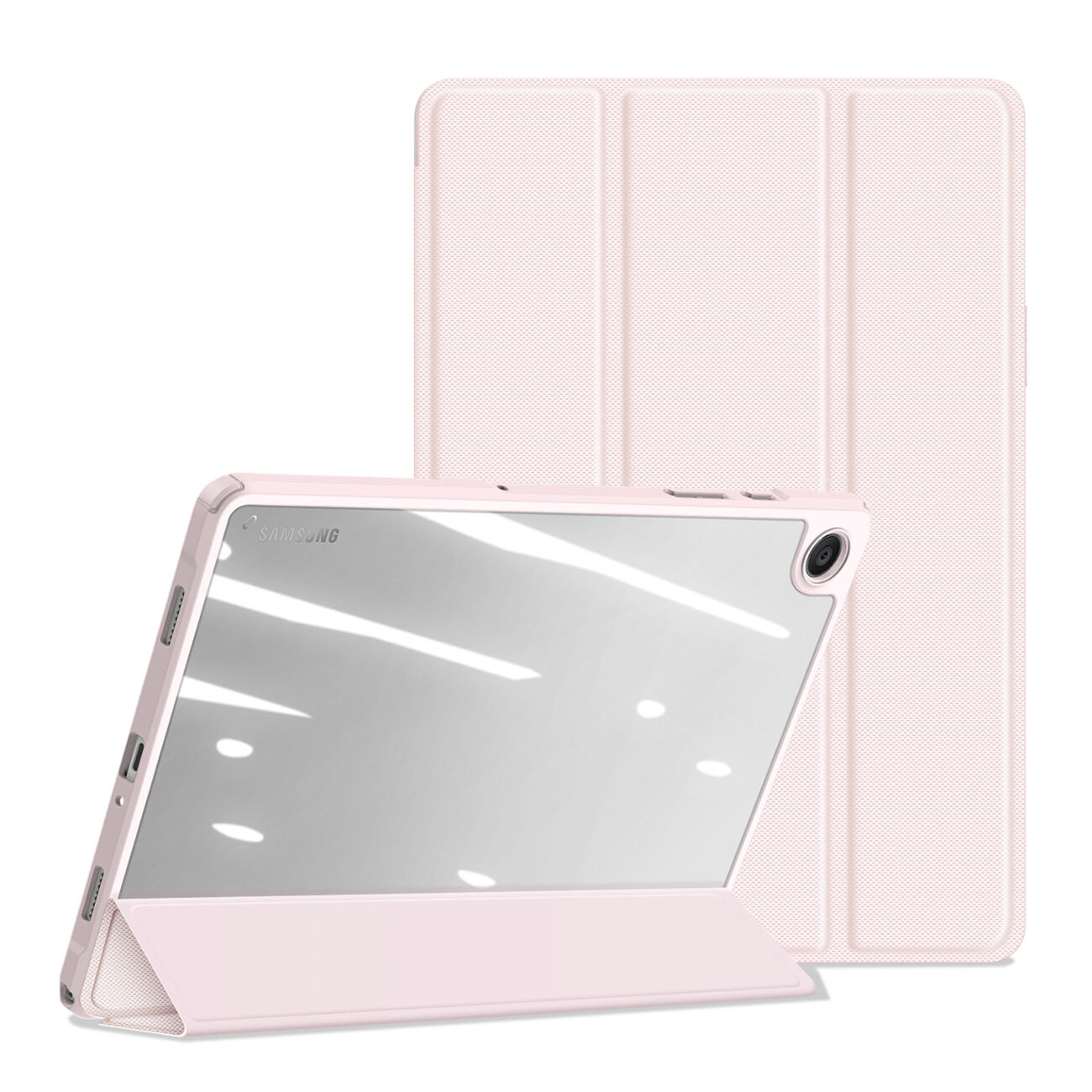 Samsung Galaxy Tab A9+ Plus 11.0 X210 / X216 Tablettok - DUX DUCIS TOBY pink ütésálló tok, ceruza tartóval
