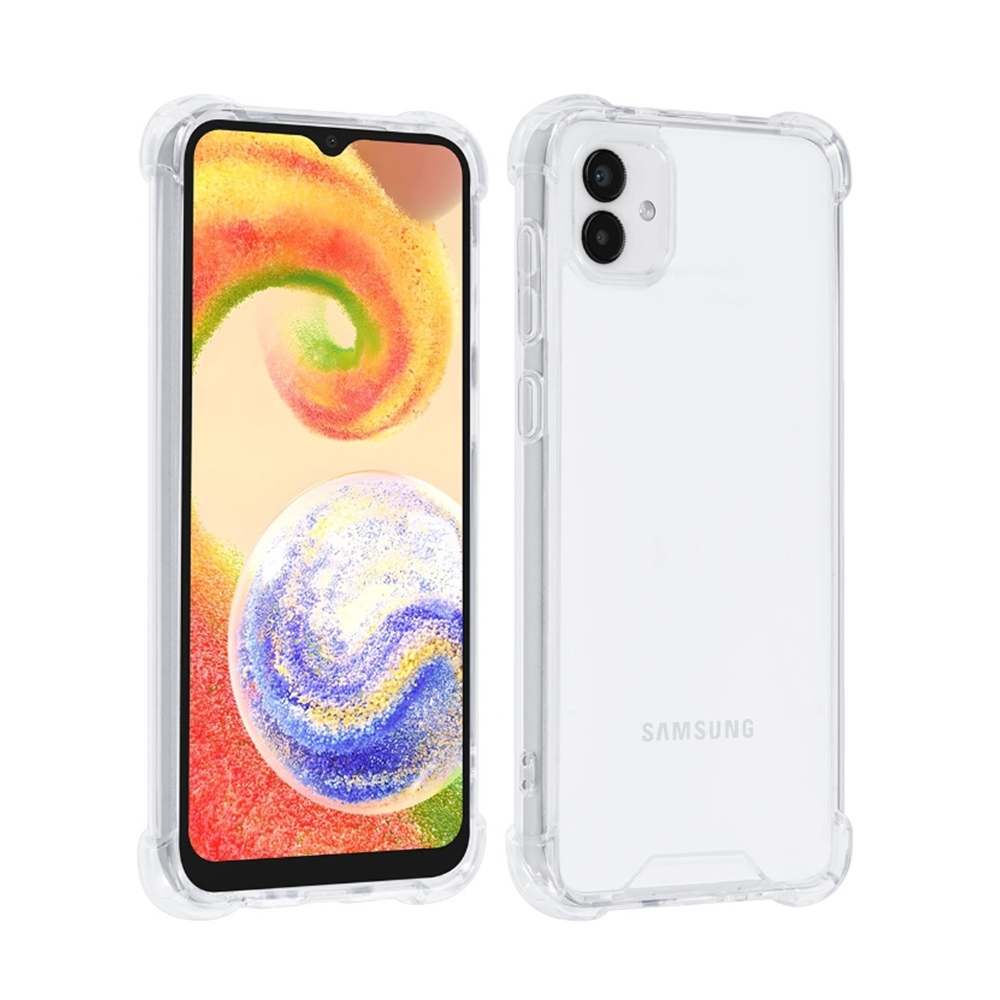 Samsung Galaxy A04e Telefontok - ütésálló átlátszó hátlap tok