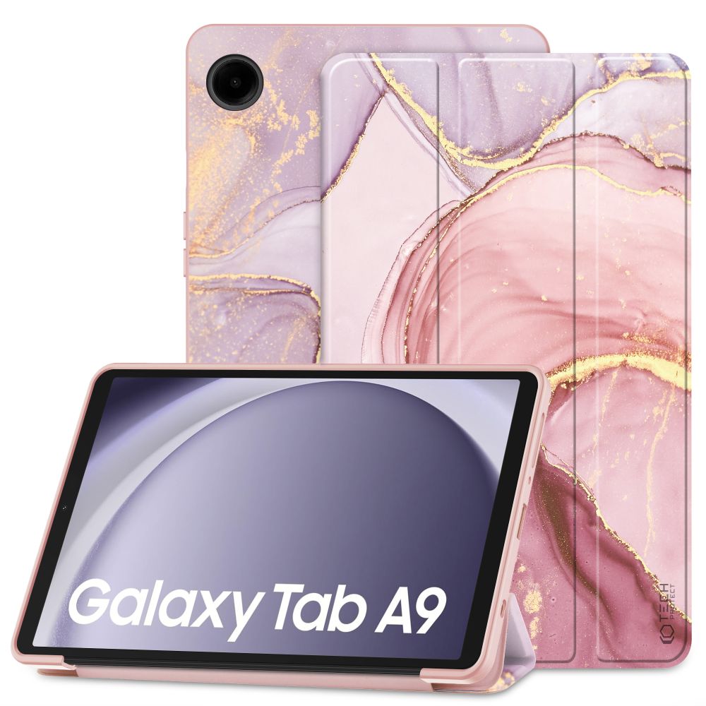 Samsung Galaxy Tab A9 8.7 X110 / X115 Tablettok - MARBLE smart case tablet tok
