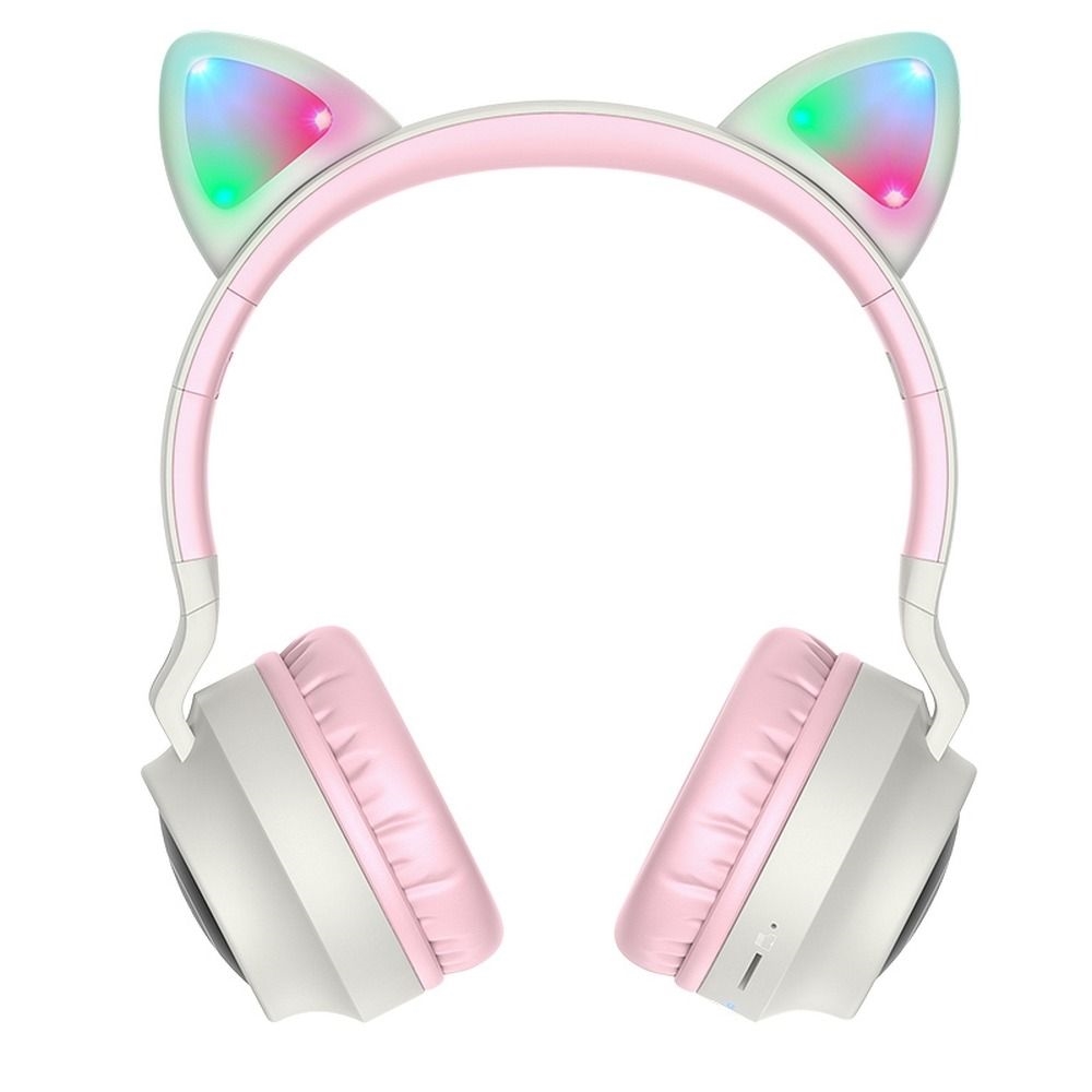 HOCO W27 - vezeték nélküli fejhallgató - pink/szürke Headset