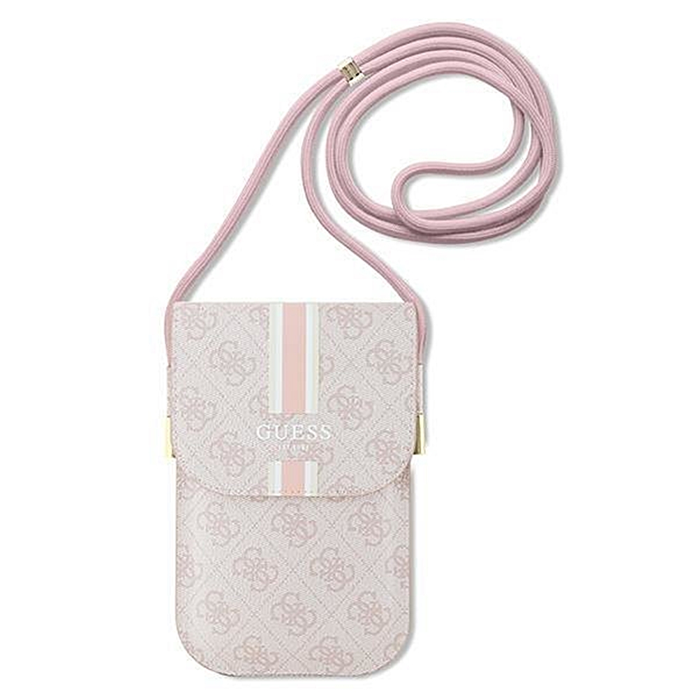 GUESS 4G Stripes Telefontok - telefontartó táska, pink