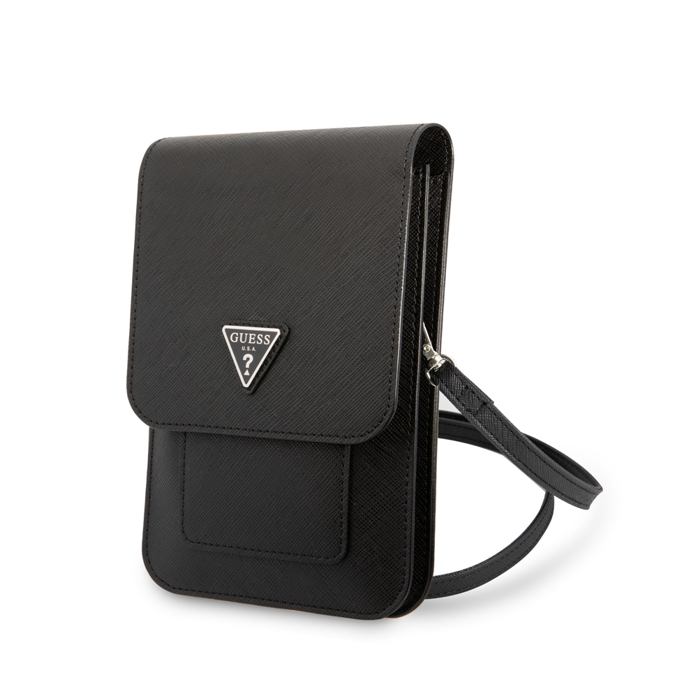 GUESS Triangle Logo Telefontok - telefontartó táska, fekete
