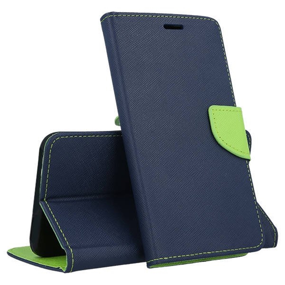 Xiaomi Poco C65 Telefontok - Fancy kék/zöld mágneses szilikon keretes könyvtok
