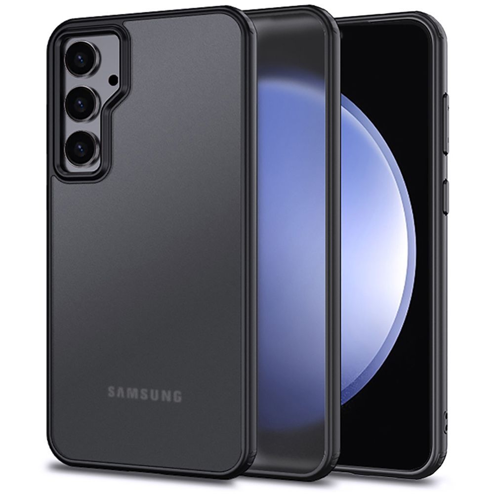 Samsung Galaxy A25 5G Telefontok - Tech-Protect Magmat matt fekete műanyag hátlap tok, szilikon kerettel