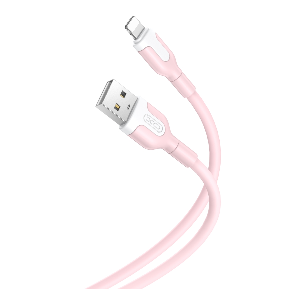 XO NB212 Kábel - USB / Lightning pink kábel, (2,1A) 1m