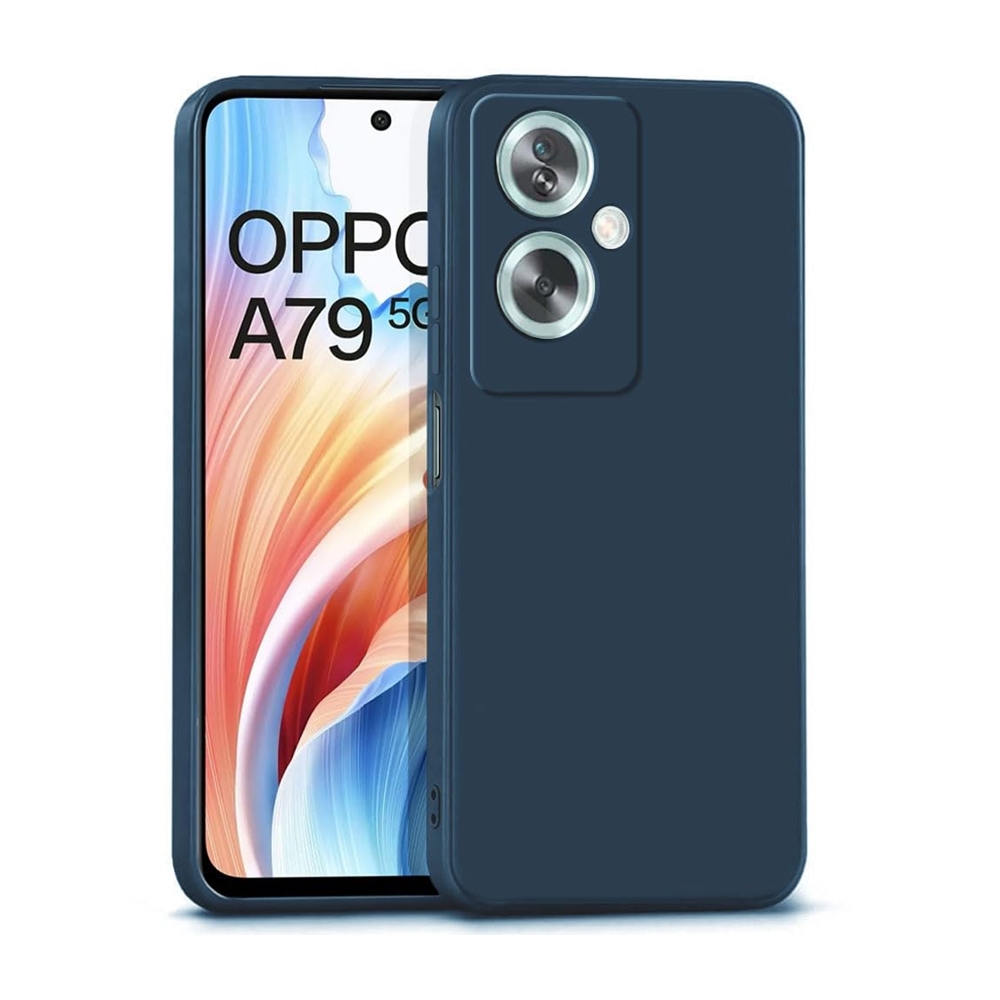 Oppo A79 5G Telefontok - kék szilikon hátlap tok