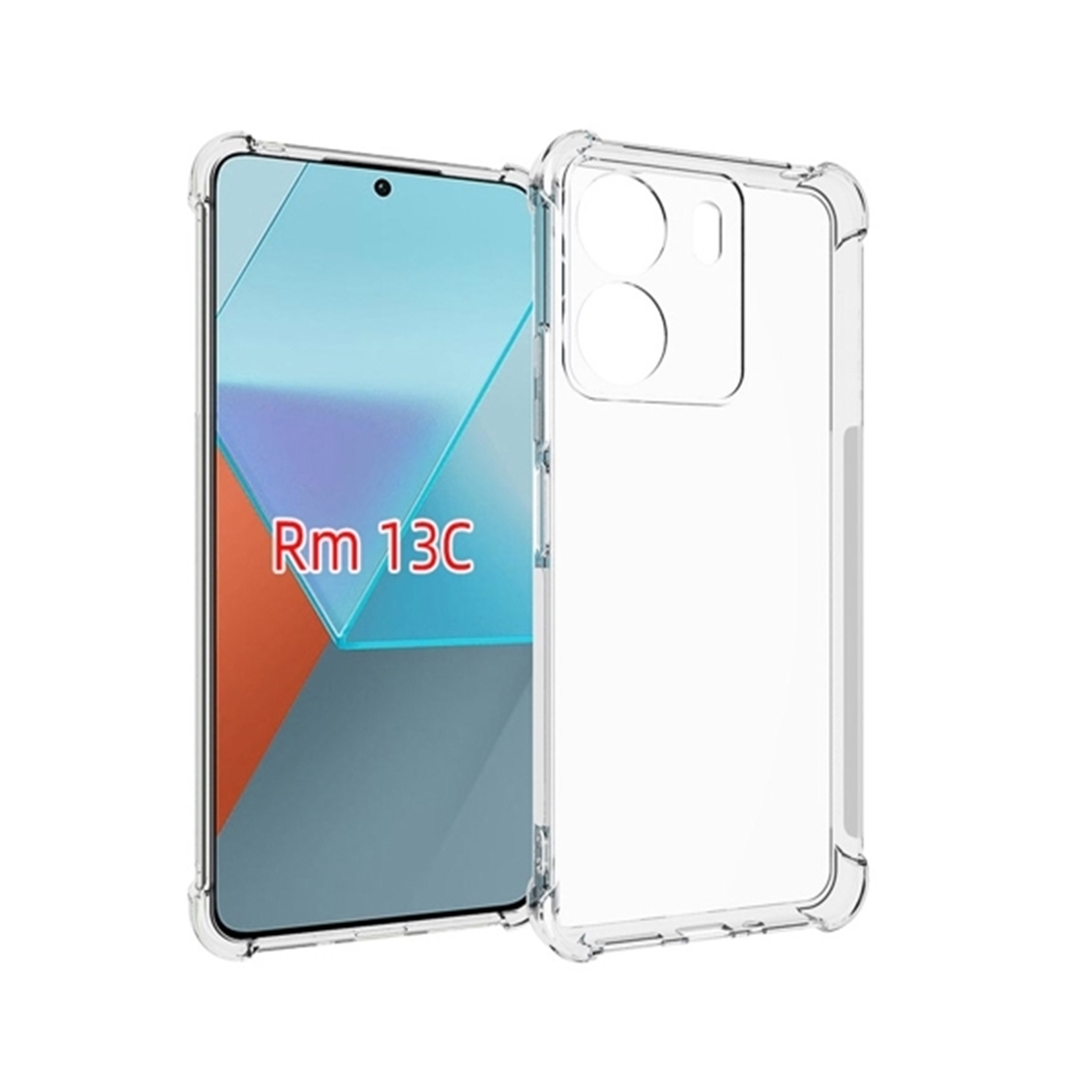 Xiaomi Redmi 13C Telefontok - átlátszó ütésálló hátlap tok