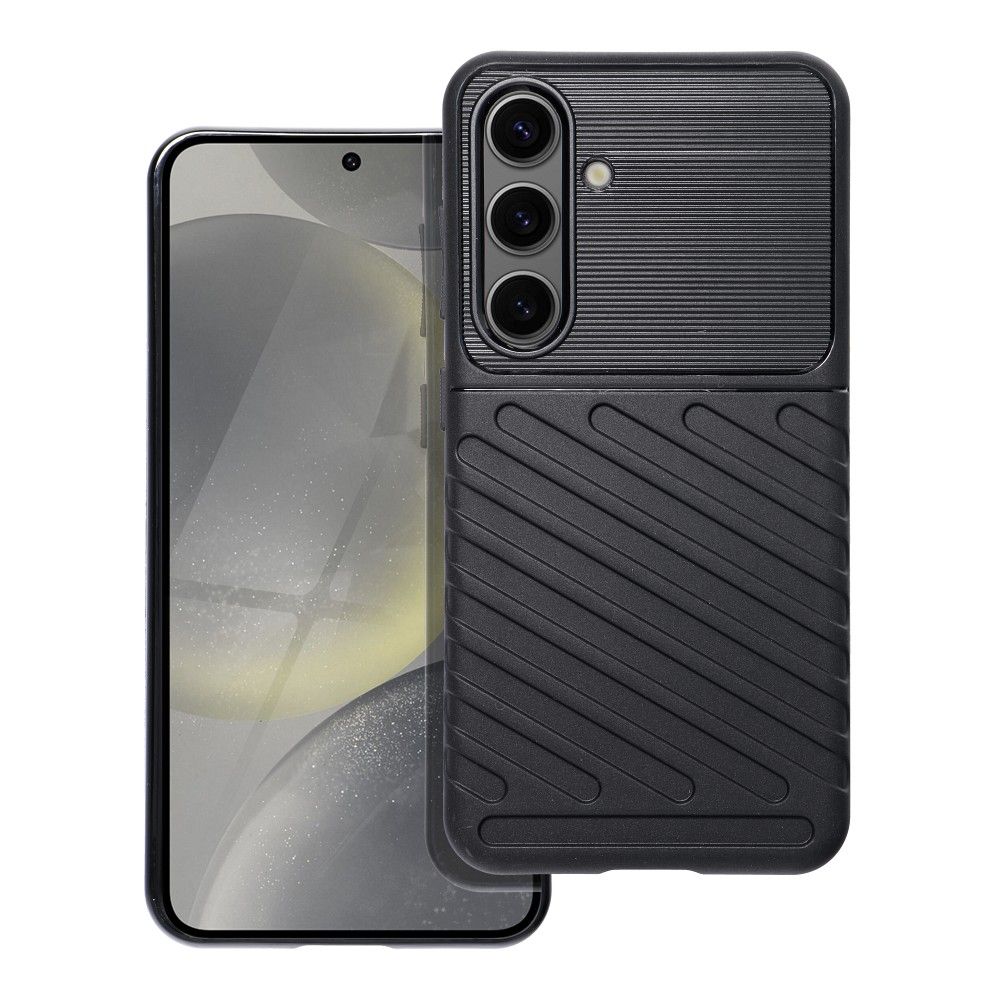 Samsung Galaxy S24+ (S24 Plus) Telefontok - Thunder fekete ütésálló szilikon hátlap tok