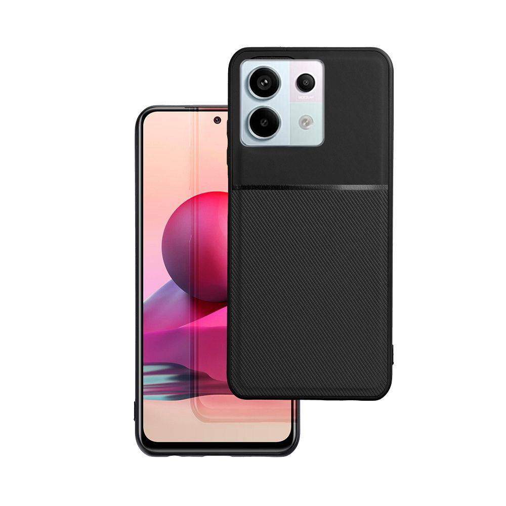 Xiaomi Redmi Note 13 5G Telefontok - Elegance fekete műanyag hátlap tok szilikon kerettel