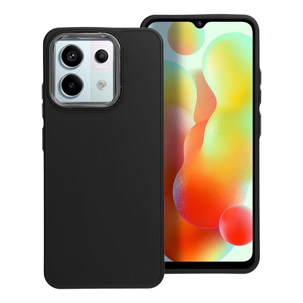 Xiaomi Redmi Note 13 5G Telefontok - Frame - fekete műanyag hátlap tok, szilikon kerettel