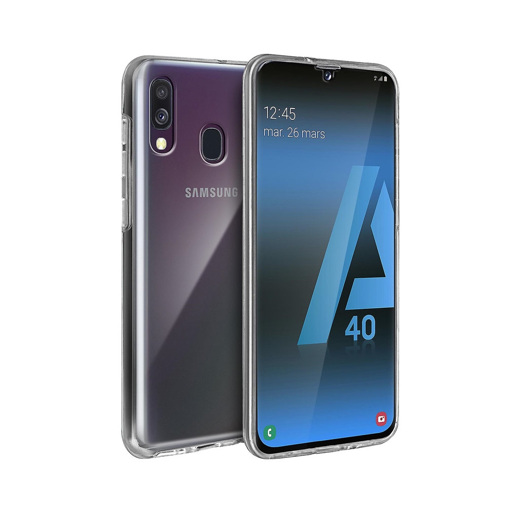Samsung Galaxy A40 Telefontok - 2mm-es átlátszó szilikon hátlap tok