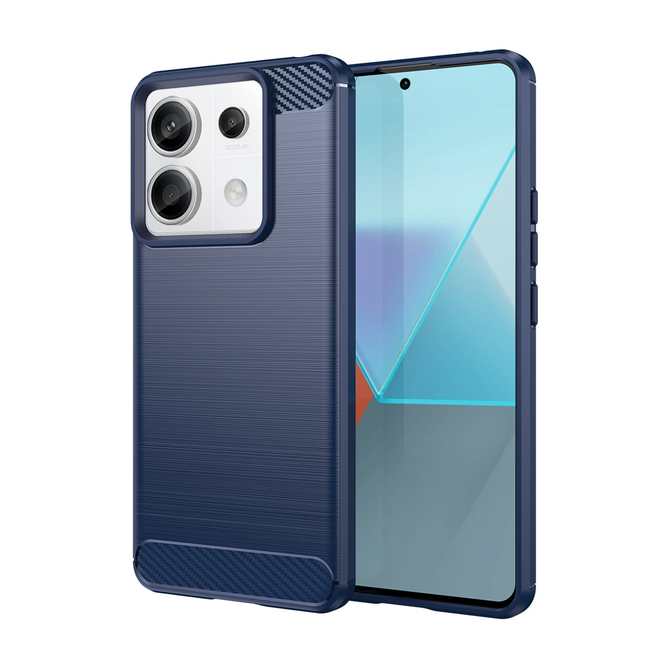 Xiaomi Redmi Note 13 Pro 5G Telefontok - Carbon Fiber kék szilikon tok