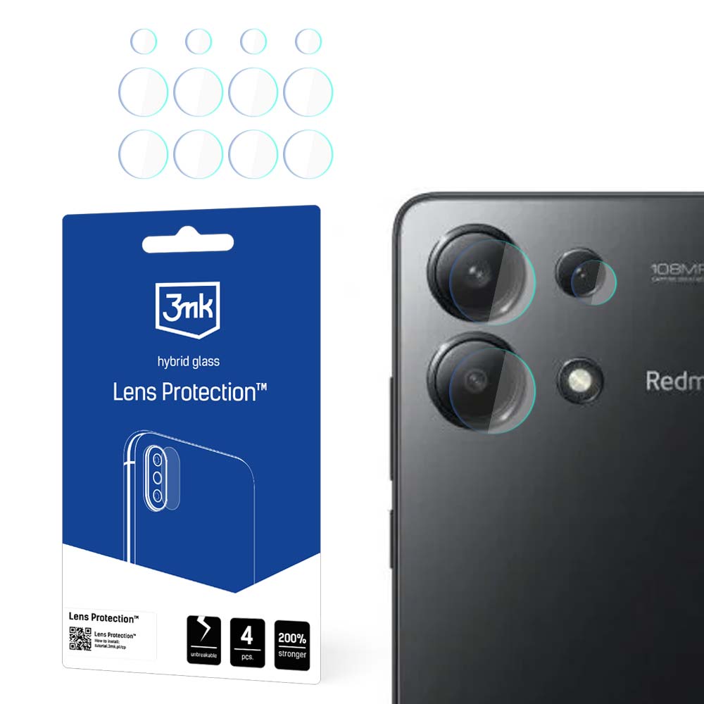 Xiaomi Redmi Note 13 4G / LTE Védőfólia - 3MK kamera flexibilis fólia (4x)