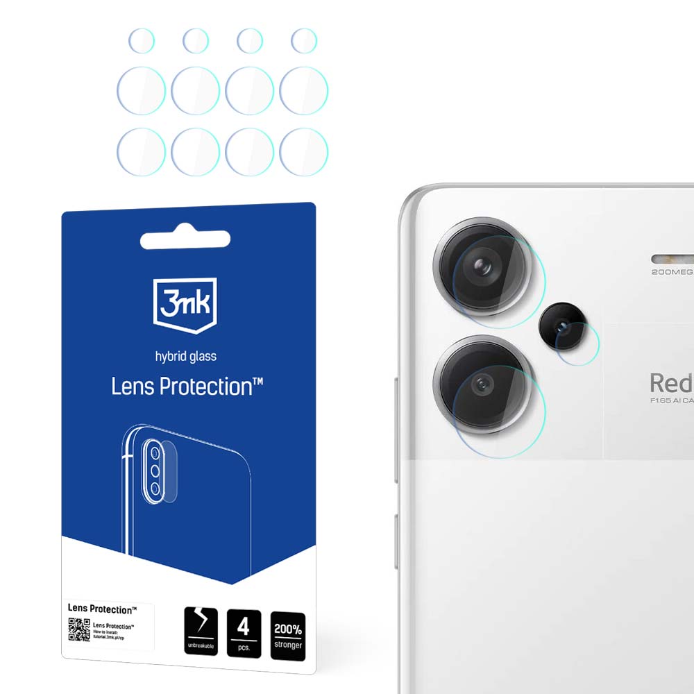 Xiaomi Redmi Note 13 Pro+ 5G Védőfólia - 3MK kamera flexibilis fólia (4x)