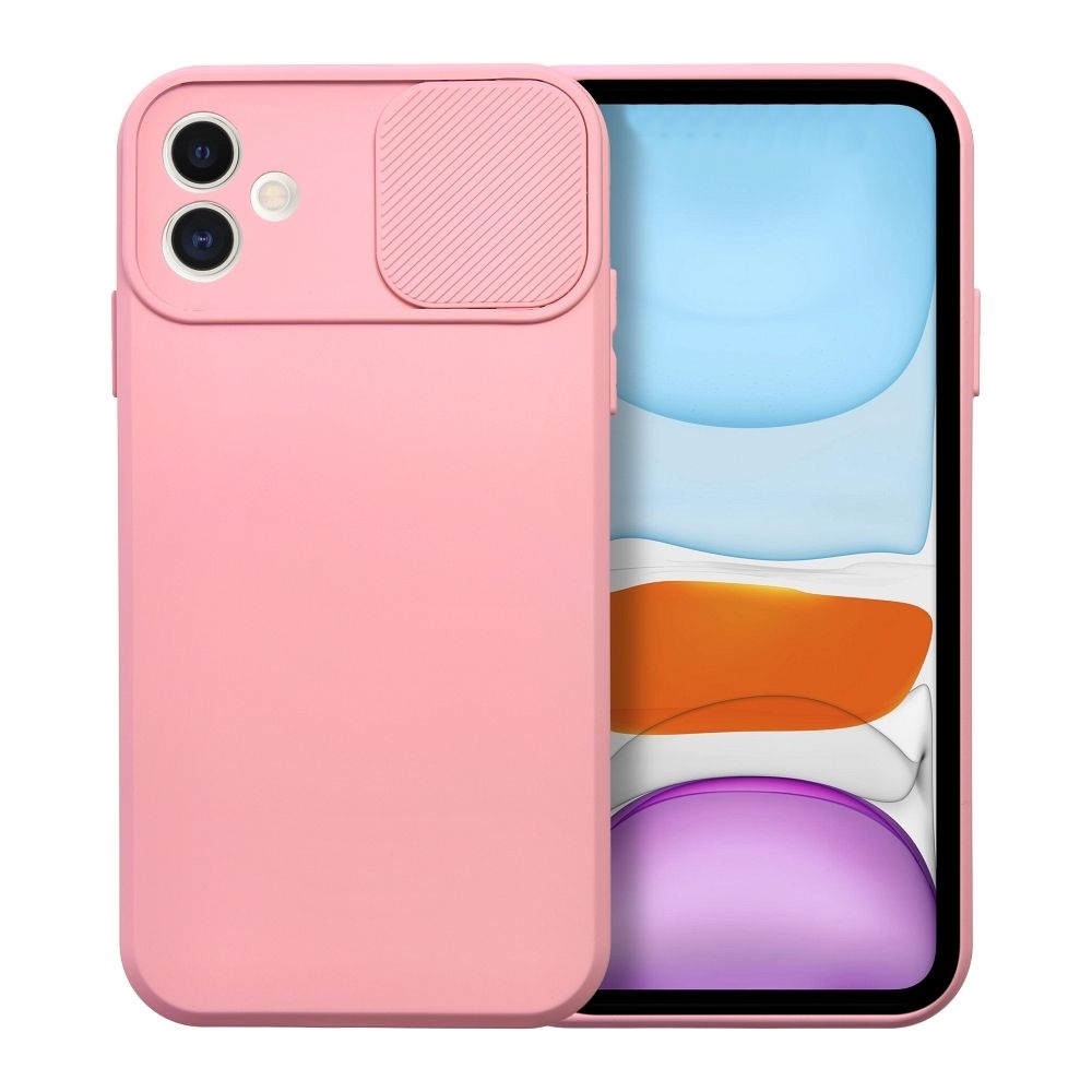 Samsung Galaxy A05 Telefontok - Slider csúsztatható kameravédős pink szilikon hátlap tok