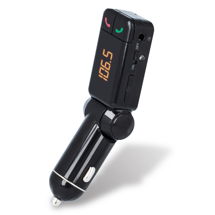 Forever TR-320 Transzmitter - autós FM/Bluetooth transzmitter + 2XUSB autós töltő, fekete, 2,1A