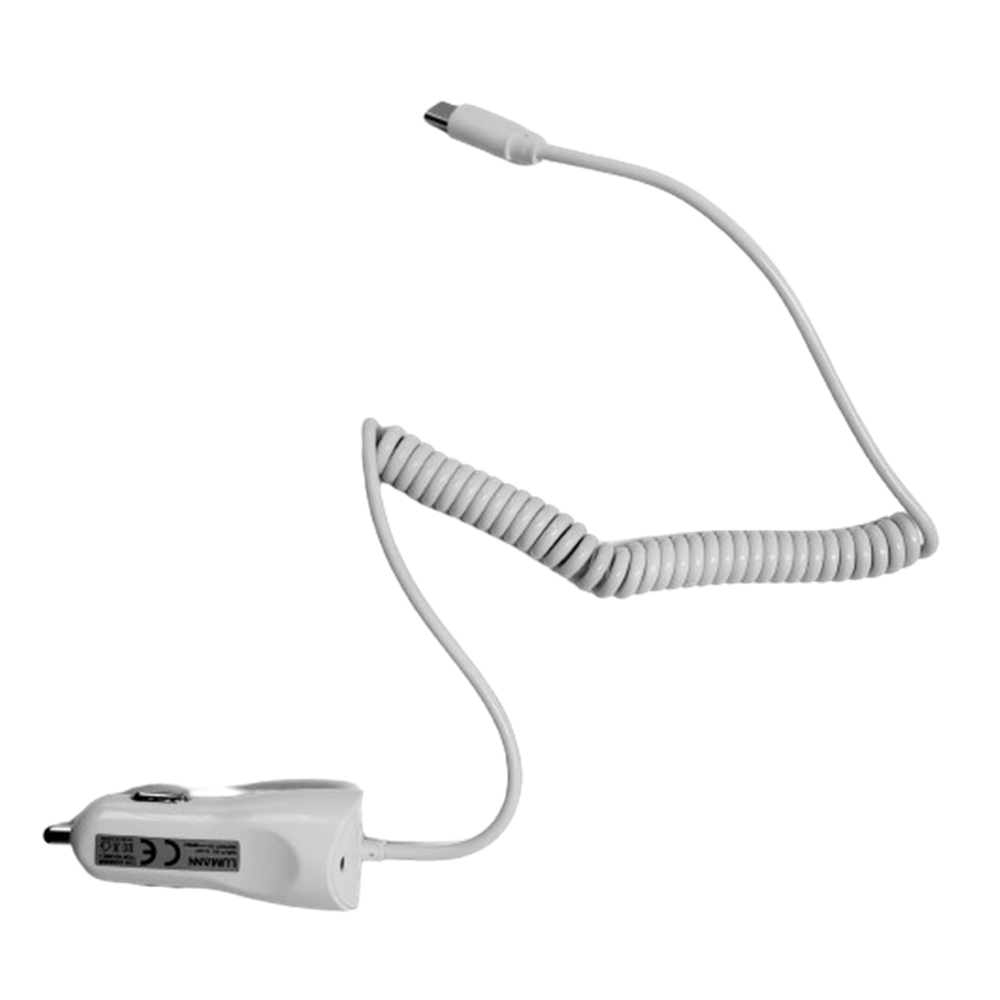 Type-C (USB-C) 2A autóstöltő - Lumann, fehér