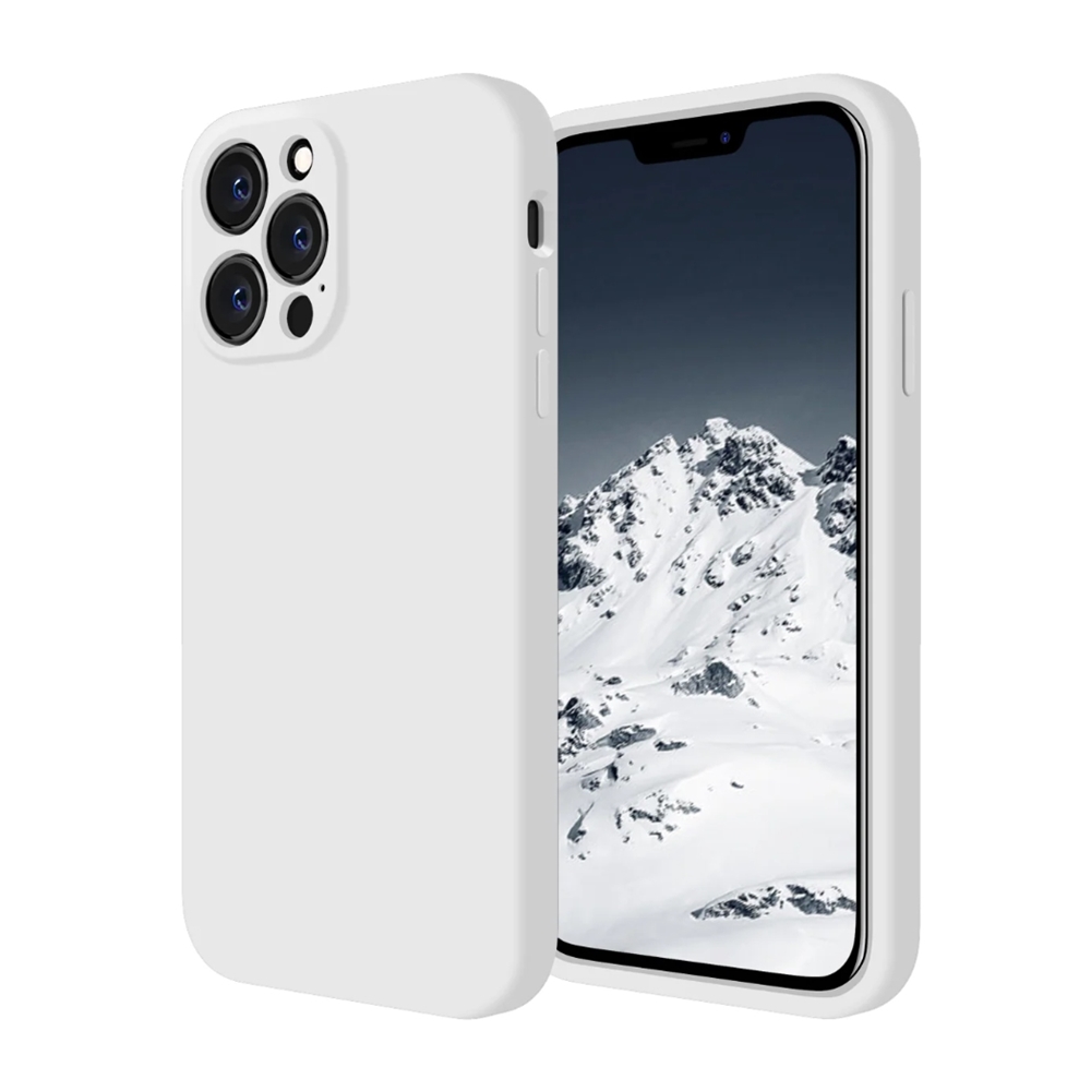 Telefontok iPhone 13 Pro - fehér szilikon hátlap tok