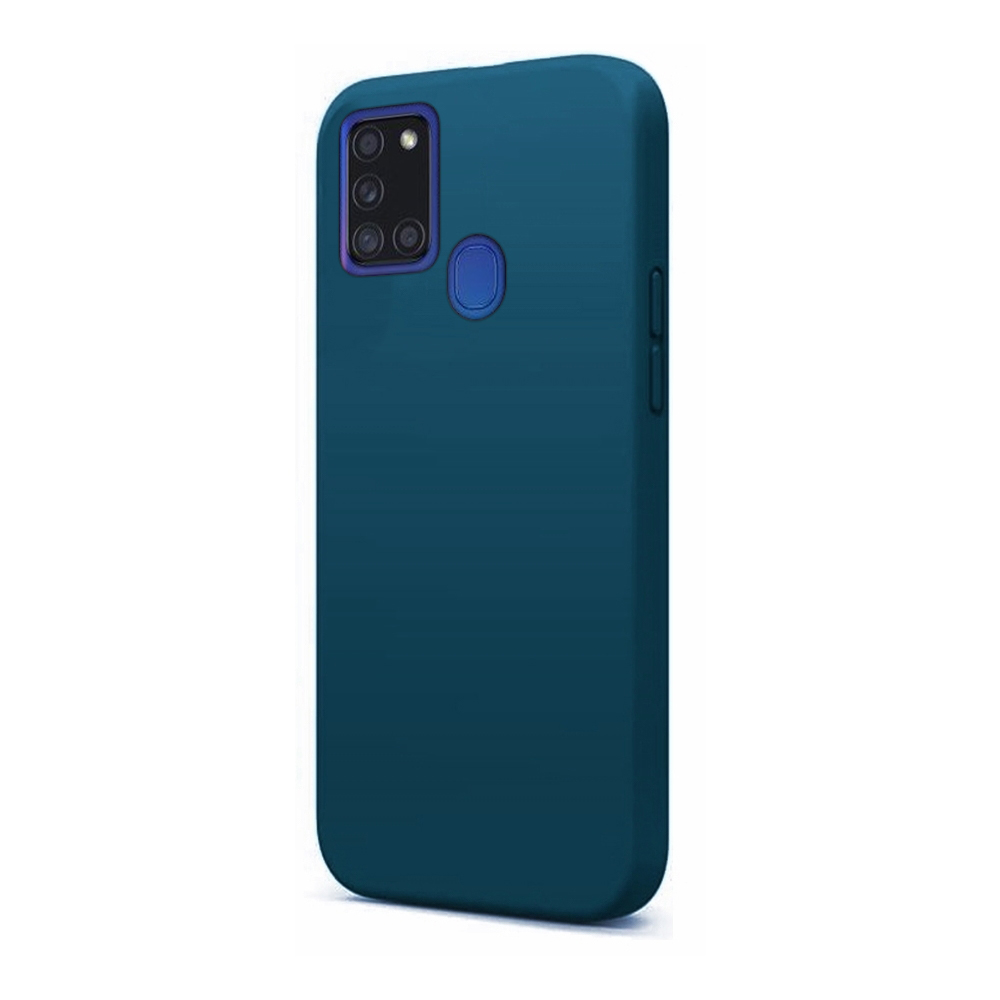 Samsung Galaxy A21S Telefontok - sötétkék szilikon hátlaptok