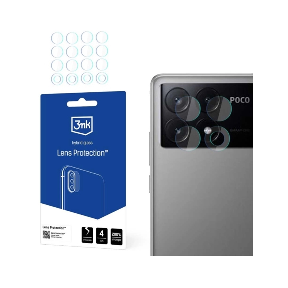 Xiaomi Poco X6 Pro 5G Védőfólia - 3MK kamera flexibilis fólia (4x)