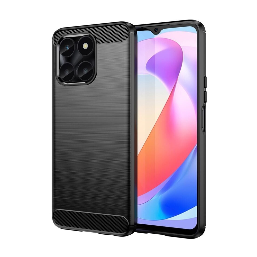 Telefontok Honor X8b - Carbon Fiber - fekete szilikon hátlap tok