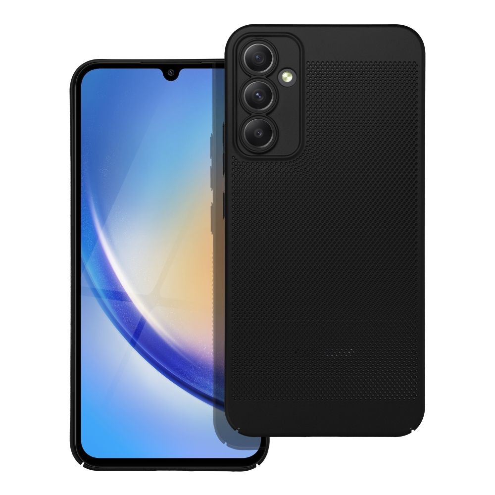 Telefontok Samsung Galaxy A55 5G - BREEZY - fekete műanyag hátlap tok