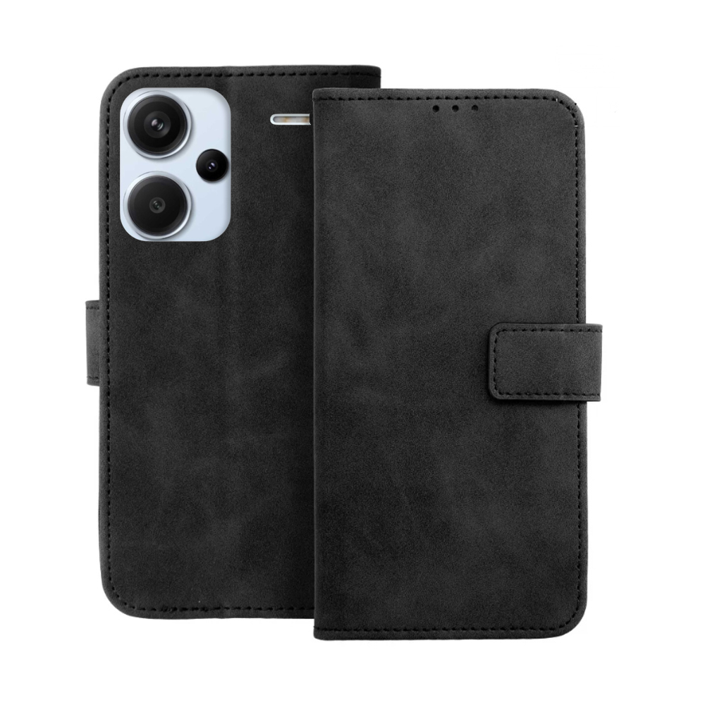 Telefontok Xiaomi Redmi Note 13 Pro+ 5G - Forcell Tender fekete ráhajtófüles könyvtok