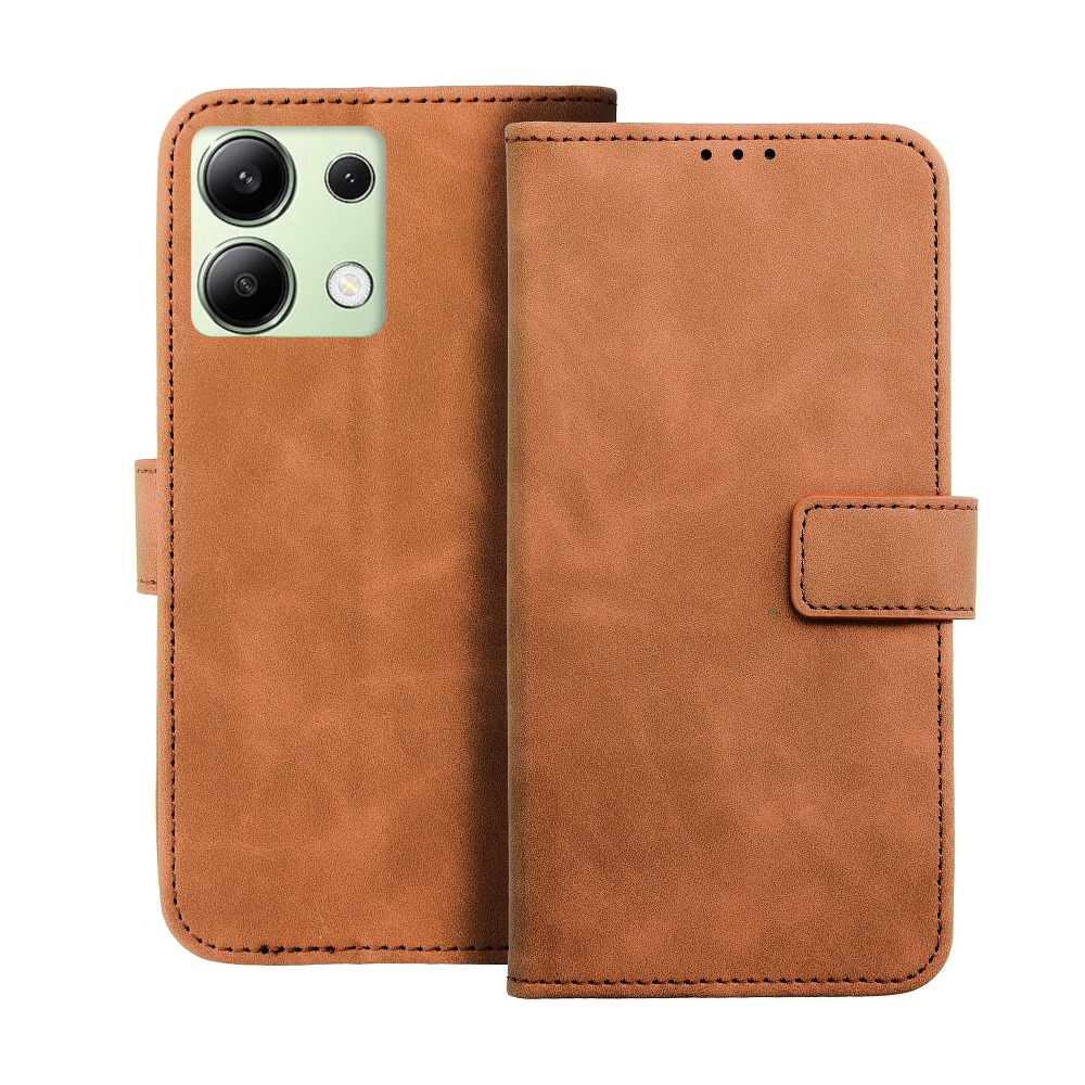 Telefontok Xiaomi Redmi Note 13 Pro 4G / LTE - Forcell Tender barna ráhajtófüles könyvtok