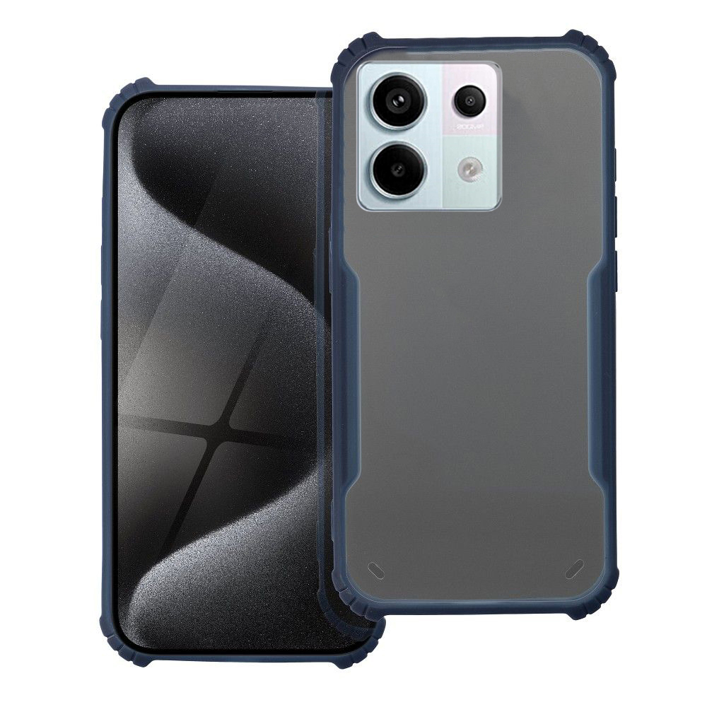 Telefontok Xiaomi Poco X6 5G - kék / átlátszó ütésálló hátlap tok