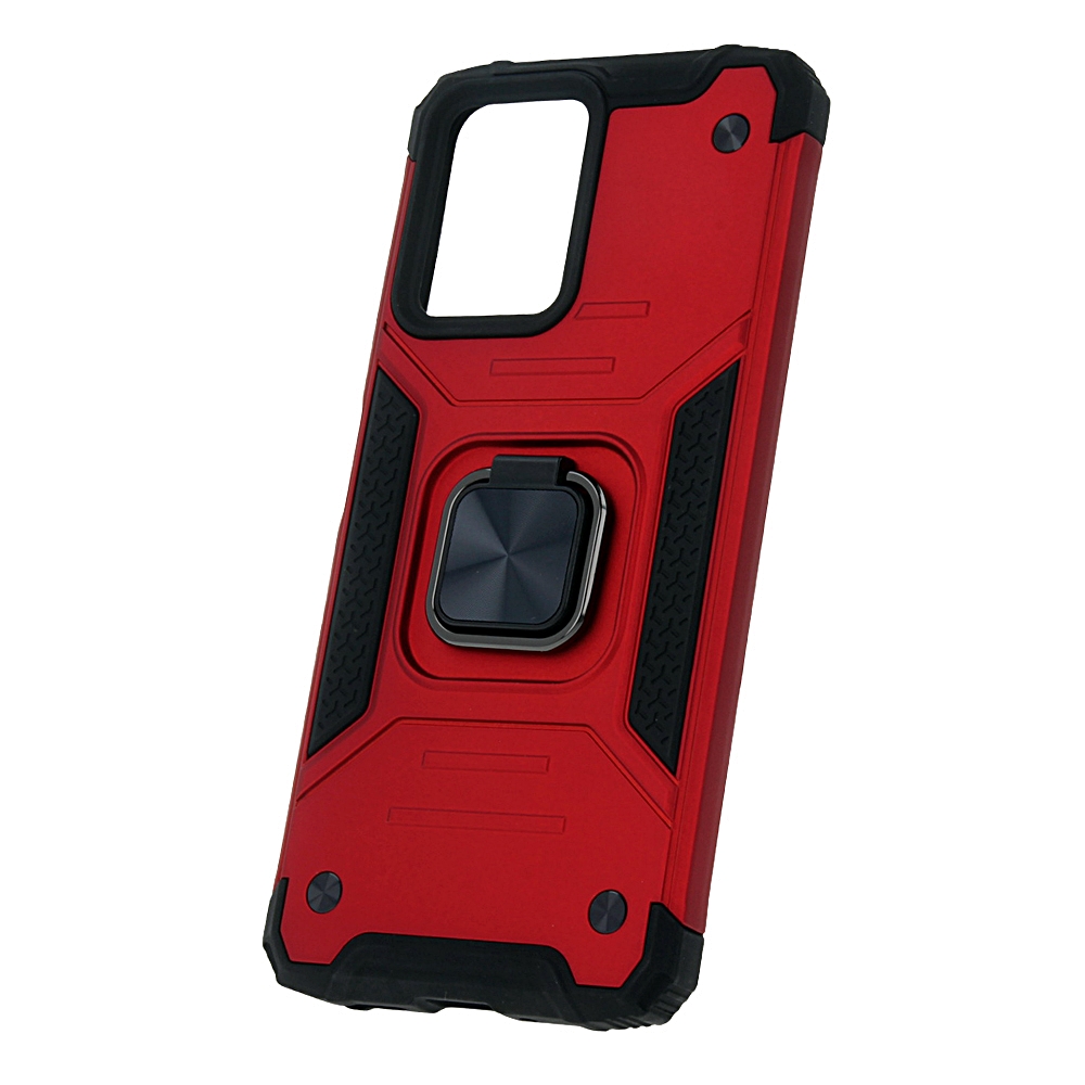 Telefontok Xiaomi Redmi Note 12 5G - Nitro Ring Armor - piros gyűrűs, kitámasztható, ütésálló műanyag hátlaptok