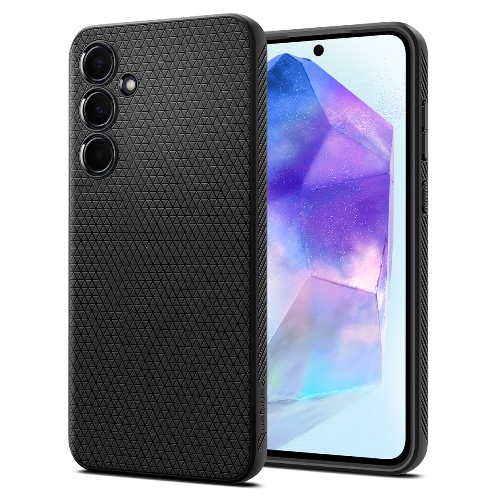 Telefontok Samsung Galaxy A55 5G - SPIGEN Liquid Air - matt fekete hátlap tok