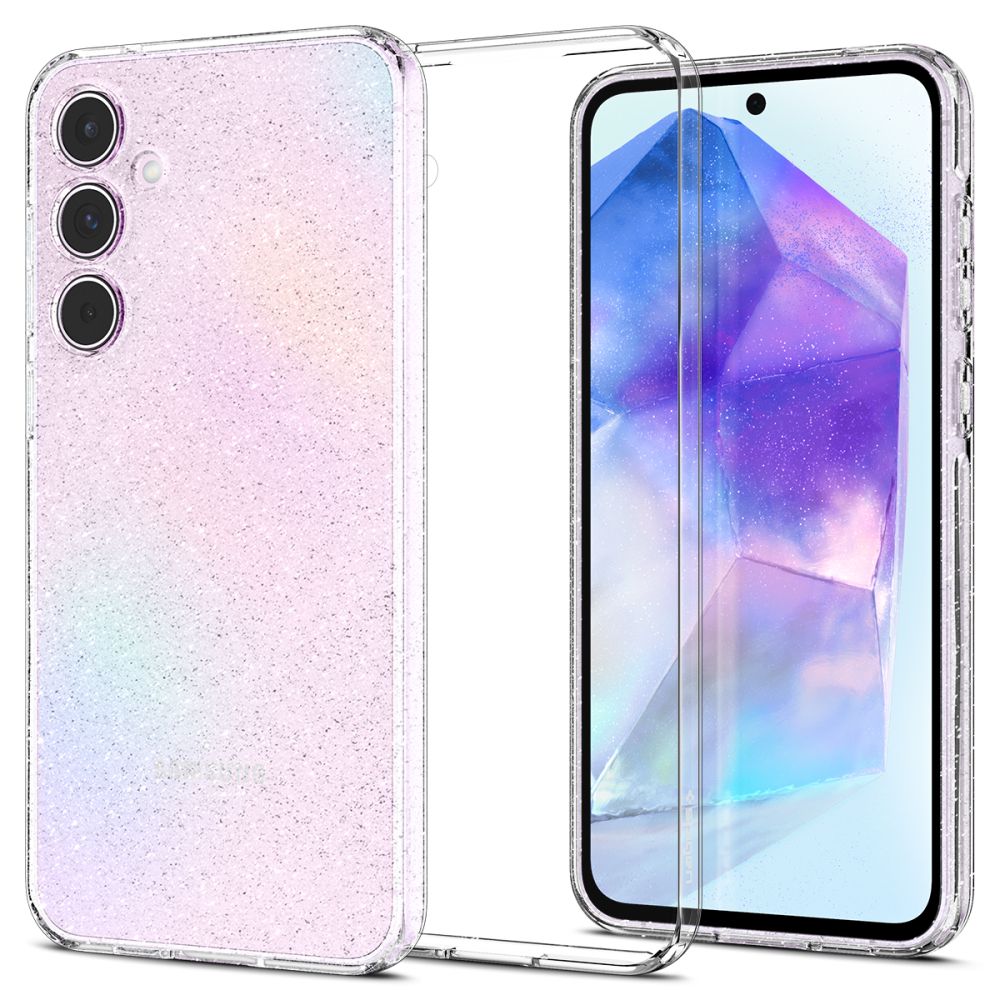 Telefontok Samsung Galaxy A55 5G - Spigen Liquid Crystal Glitter - átlátszó hátlap tok