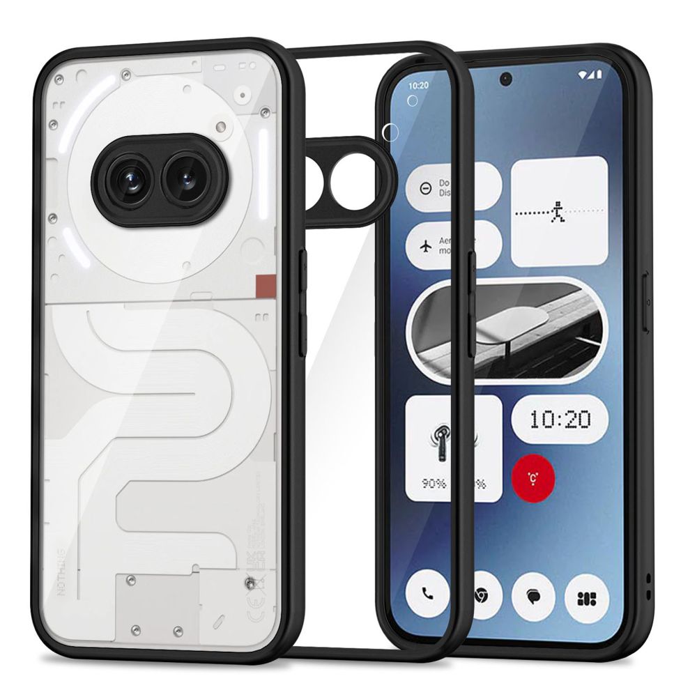 Nothing Phone (2a) telefontok - Tech-Protect Magmat műanyag hátlap tok, fekete szilikon kerettel