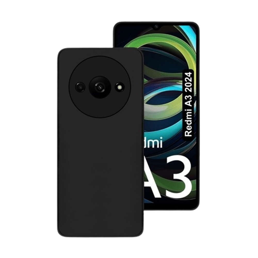 Telefontok Xiaomi Redmi A3 - fekete szilikon hátlap tok