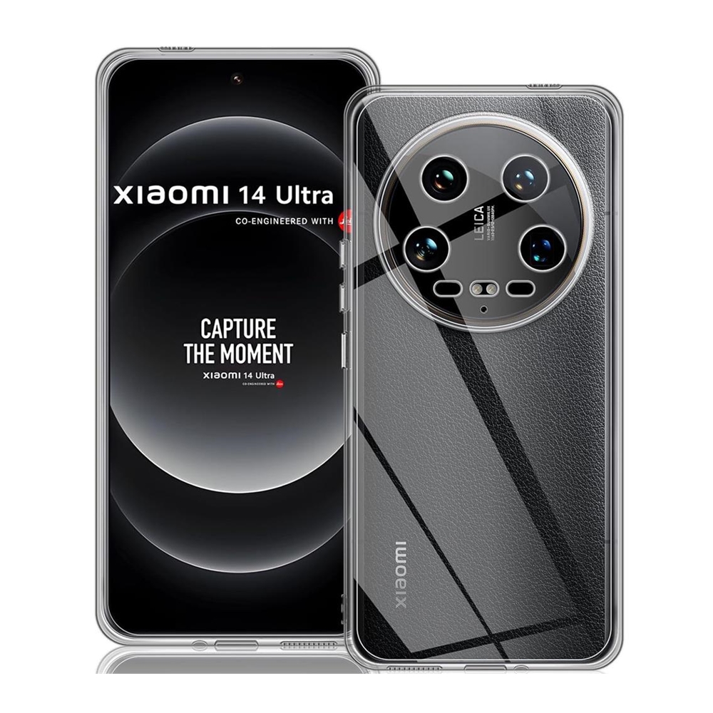 Telefontok Xiaomi 14 Ultra 5G - 2mm-es átlátszó szilikon hátlap tok 