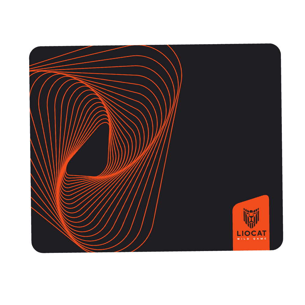 Egérpad - Liocat PD 306S - fekete/narancssárga egérpad (290 x 260 mm, szövet) 
