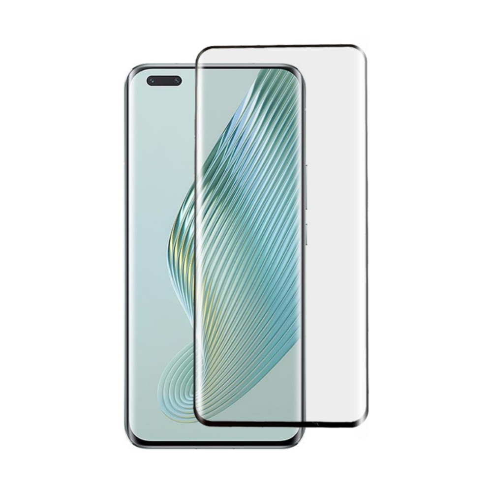 Üvegfólia Honor Magic6 Pro - 5D fekete keretes üvegfólia (az íves részre is ráhajlik)