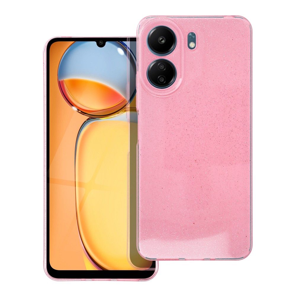 Xiaomi 13C telefontok - Glitter - pink átlátszó csillámos hátlap tok