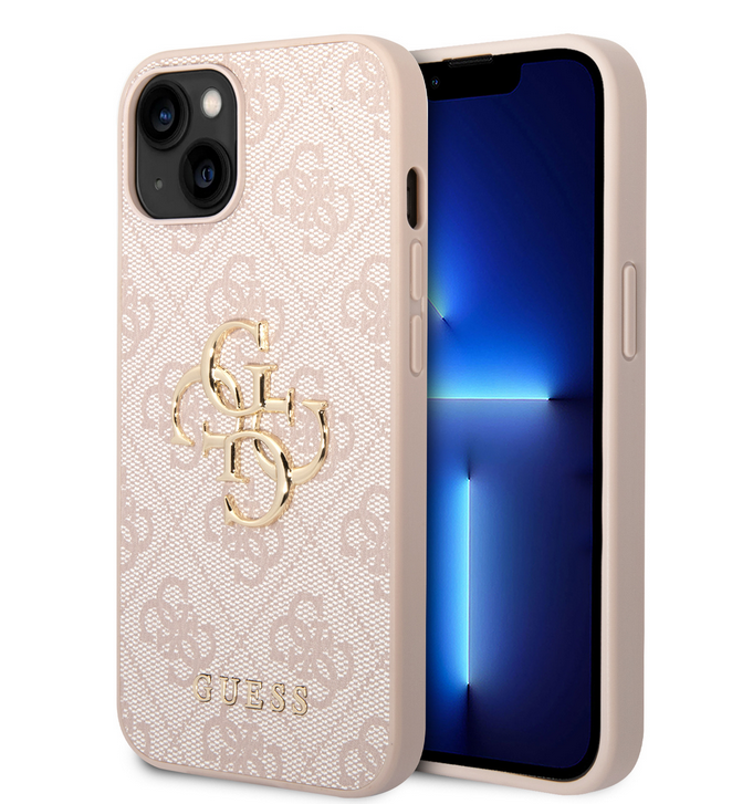 Telefontok iPhone 14 Plus - Guess Big Metal Logo - Pink hátlap tok