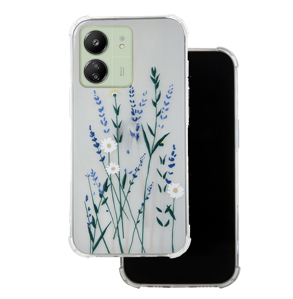 Xiaomi Redmi 13C telefontok - Ultra Trendy Meadow 3 - mintás átlátszó szilikon hátlap tok