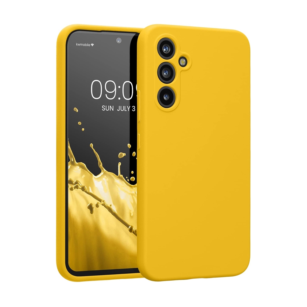 Samsung Galaxy A25 5G telefontok - sárga szilikon hátlap tok