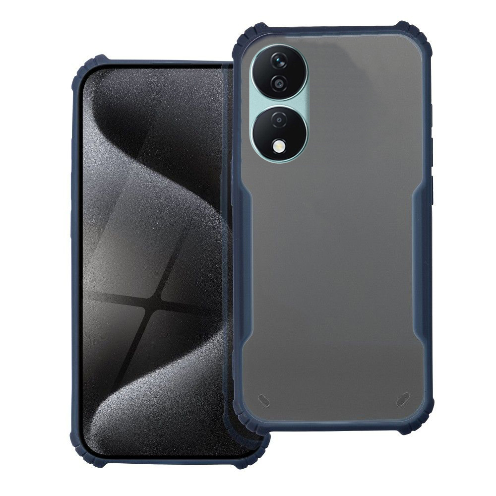 Honor X7b telefontok - kék / átlátszó ütésálló hátlap tok