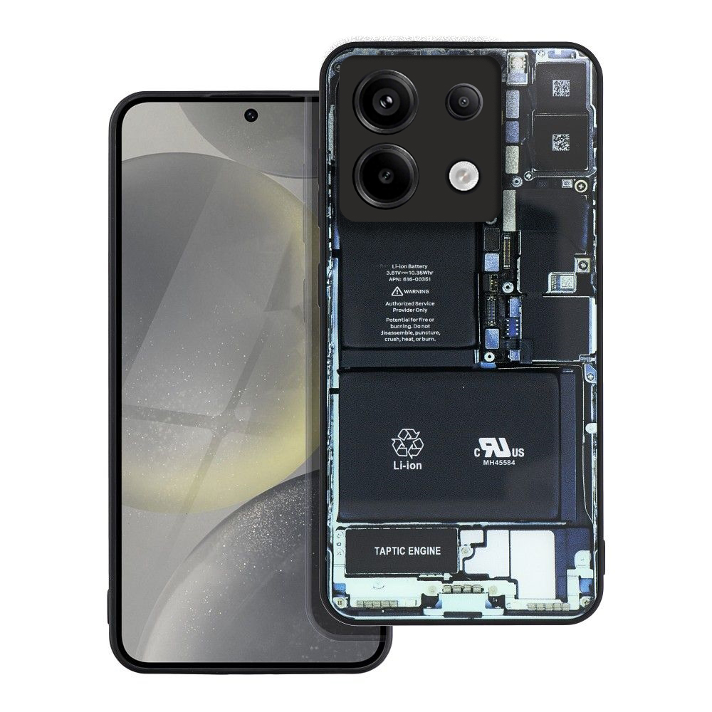 Xiaomi Redmi Note 13 5G telefontok - Tech design1 - mintás műanyag hátlap tok, szilikon kerettel