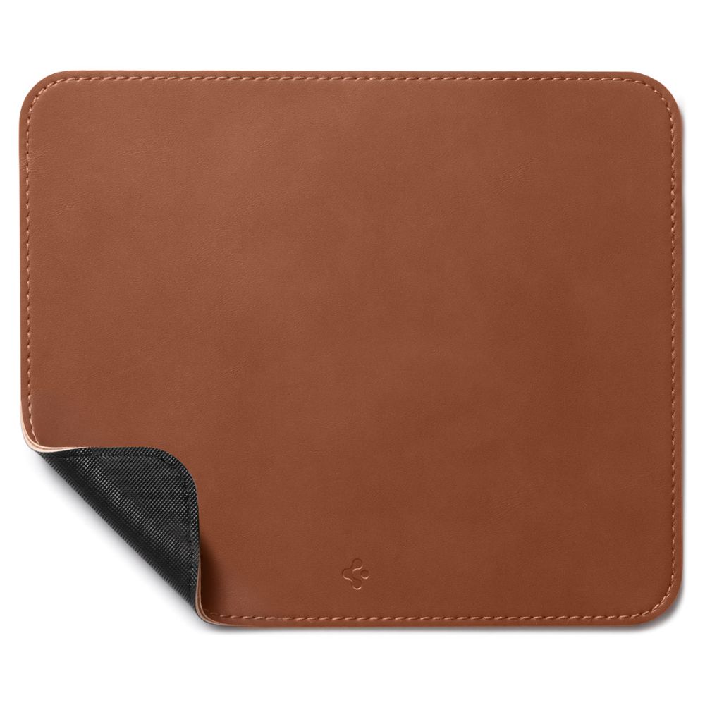 Egérpad - SPIGEN LD301 barna egérpad (250 x 210 mm, vegán bőr) 