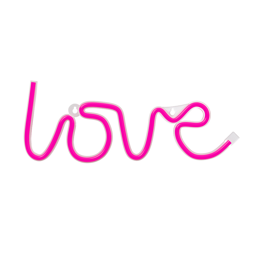 Pink LOVE Neon LED felirat 35 x 2 x 13 cm