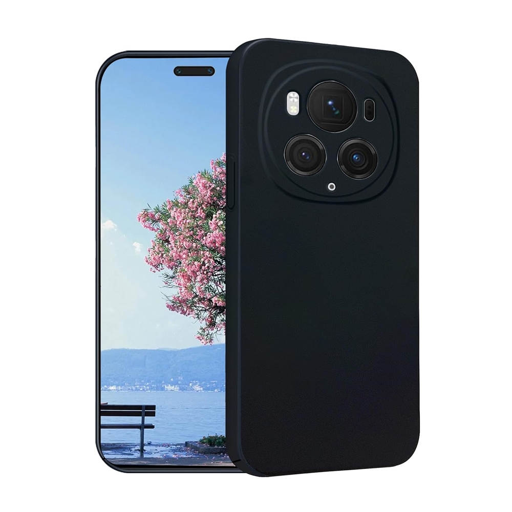 Honor Magic6 Pro telefontok - PASTEL - fekete szilikon hátlap tok