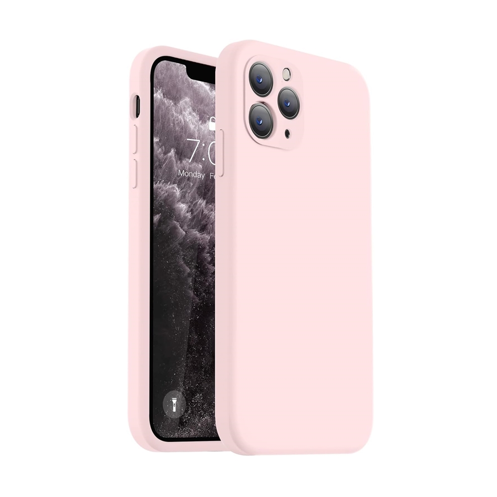 iPhone 11 Pro telefontok - PASTEL - púder pink szilikon hátlap tok