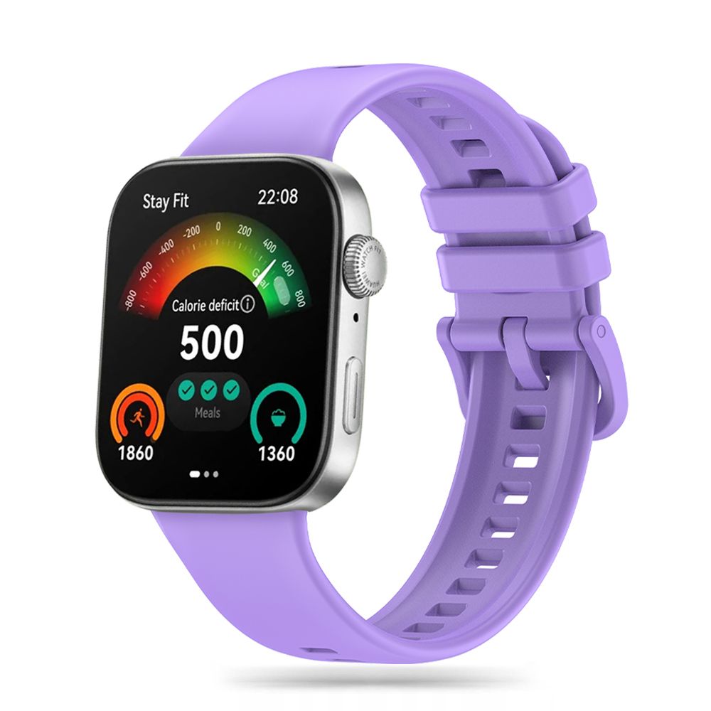 Huawei Watch Fit 3 / 4 / 4 Pro okosóra szíj - Tech- Protect IconBand Line - lila szilikon szíj