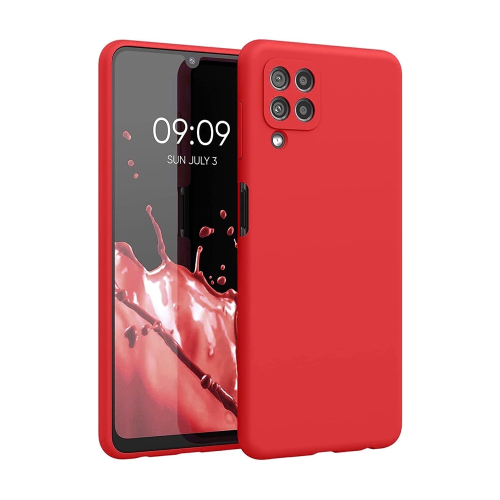 Samsung Galaxy A22 LTE / 4G telefontok - PASTEL - piros szilikon hátlap tok