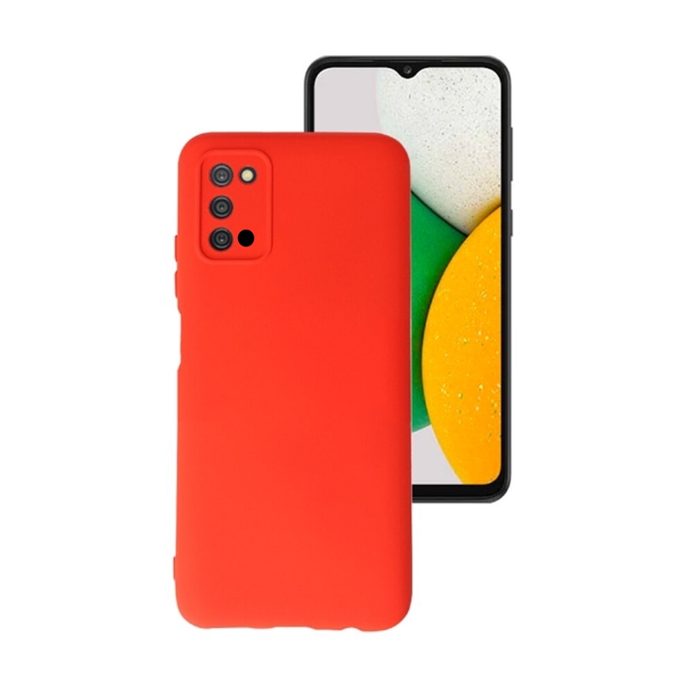 Samsung Galaxy A03s telefontok - PASTEL - piros szilikon hátlap tok